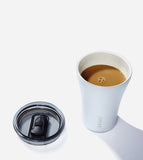 Reusable Coffee Cup 227ml (8oz) - Angel White